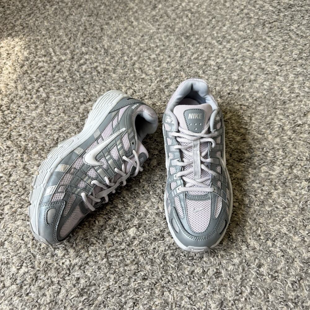 Nike P-6000 Pink Gray Metallic Sneakers Size 7Y Women’s 8.5 Shoes